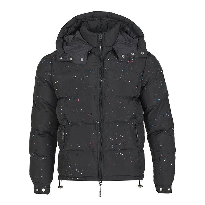 Premium-Custom-Men's-Puffer-Jacket-with-Bubble-Print-Logo-black---Winter-Outdoor-Jacket-Manufacturer