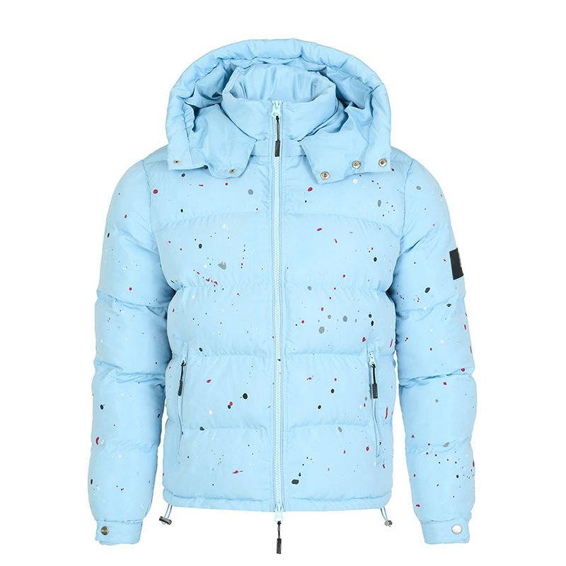Premium-Custom-Men's-Puffer-Jacket-with-Bubble-Print-Logo-blue---Winter-Outdoor-Jacket-Manufacturer