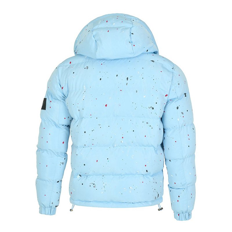 Premium-Custom-Men's-Puffer-Jacket-with-Bubble-Print-Logo-blue-back---Winter-Outdoor-Jacket-Manufacturer