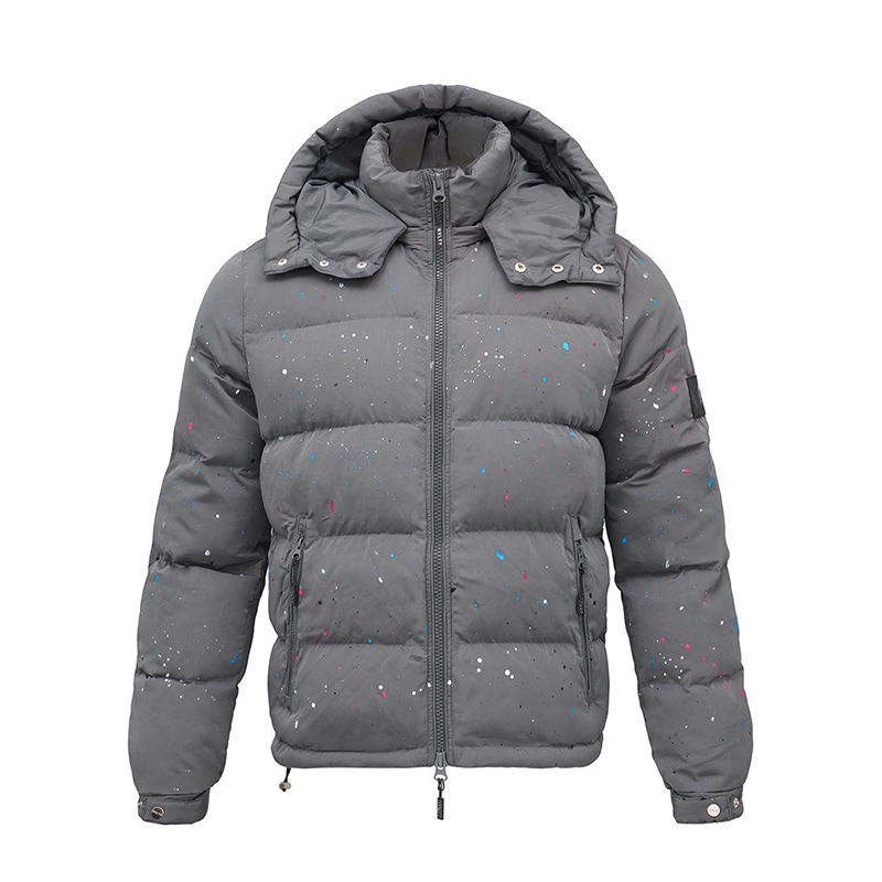 Premium-Custom-Men's-Puffer-Jacket-with-Bubble-Print-Logo-gray---Winter-Outdoor-Jacket-Manufacturer