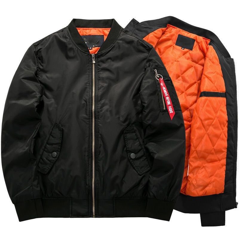 Wholesale High-Quality Custom Embroidered Bomber Jacket black